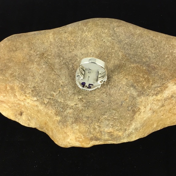 Royston Turquoise Sterling Silver Ring 9.5 - Picture 3 of 5